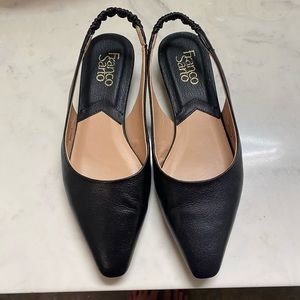 Franco Sarto leather sling back flats